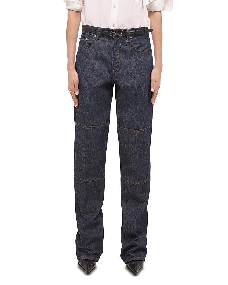 Helmut Lang High Rise Zip Carpenter Brooklyn Jeans in Raw Indigo Cover