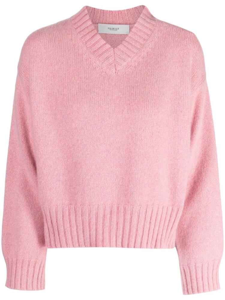 Pringle of Scotland V-neck cashmere jumper - Pink Cover