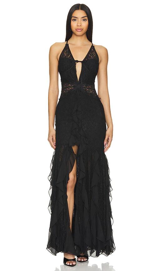 Alice + Olivia Edera Gown in Black Cover