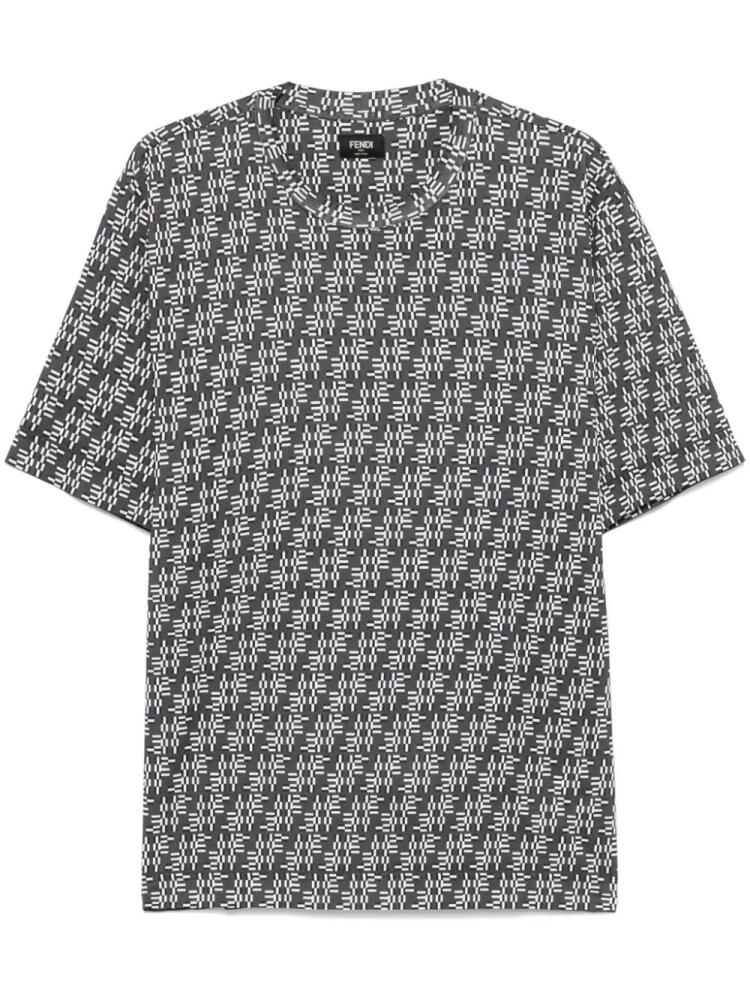 FENDI FF Labyrinth T-shirt - Grey Cover