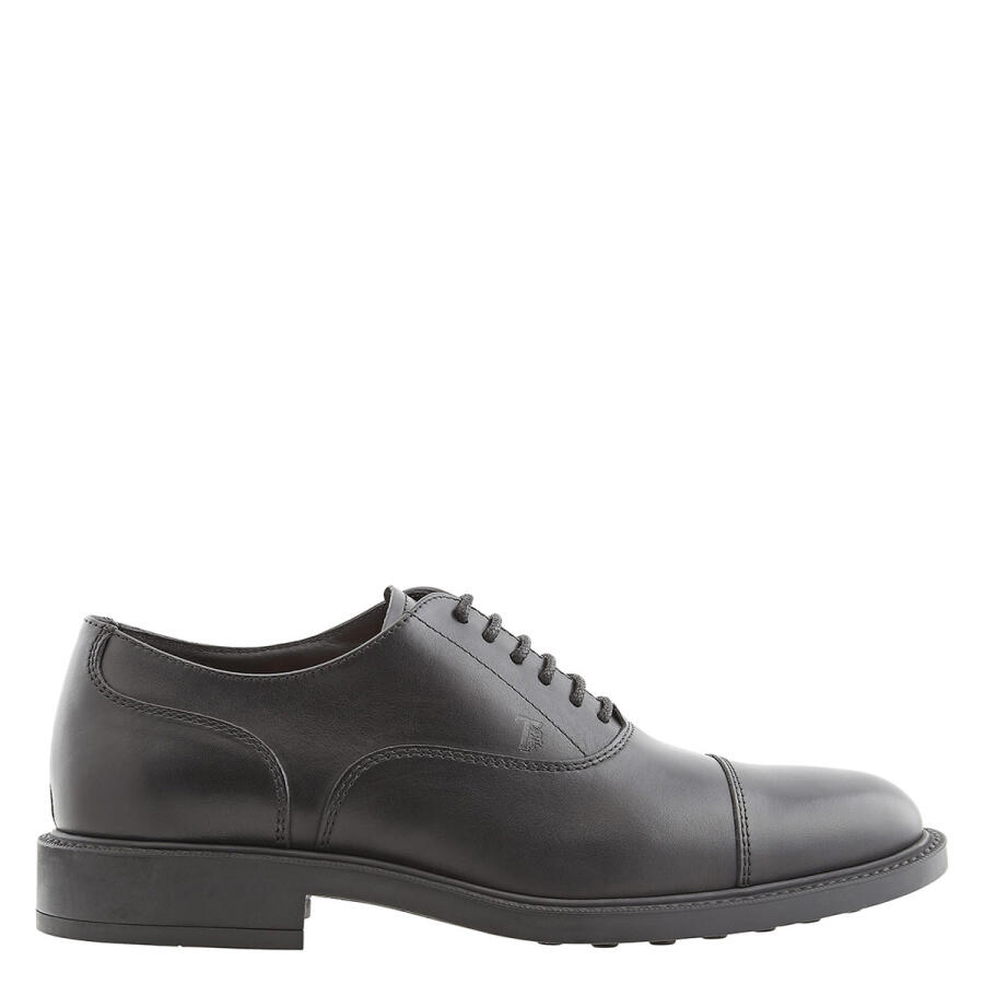 Tods Mens Black Leather Dress Oxford Lace Up Cover