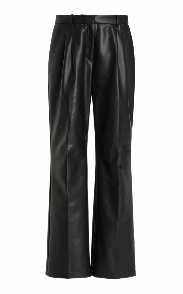 THE GARMENT - Brooklyn Recycled Leather Straight-Leg Pants - Black Cover