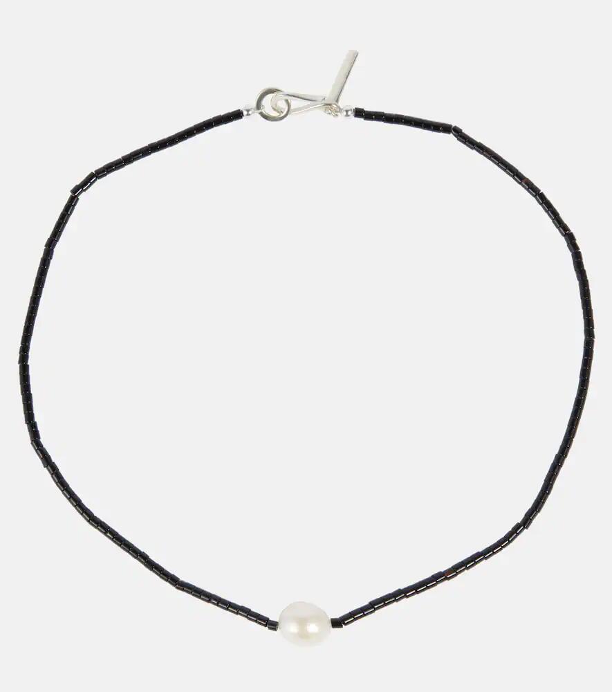 Sophie Buhai Mermaid sterling silver choker with agate and freshwater pearls Cover