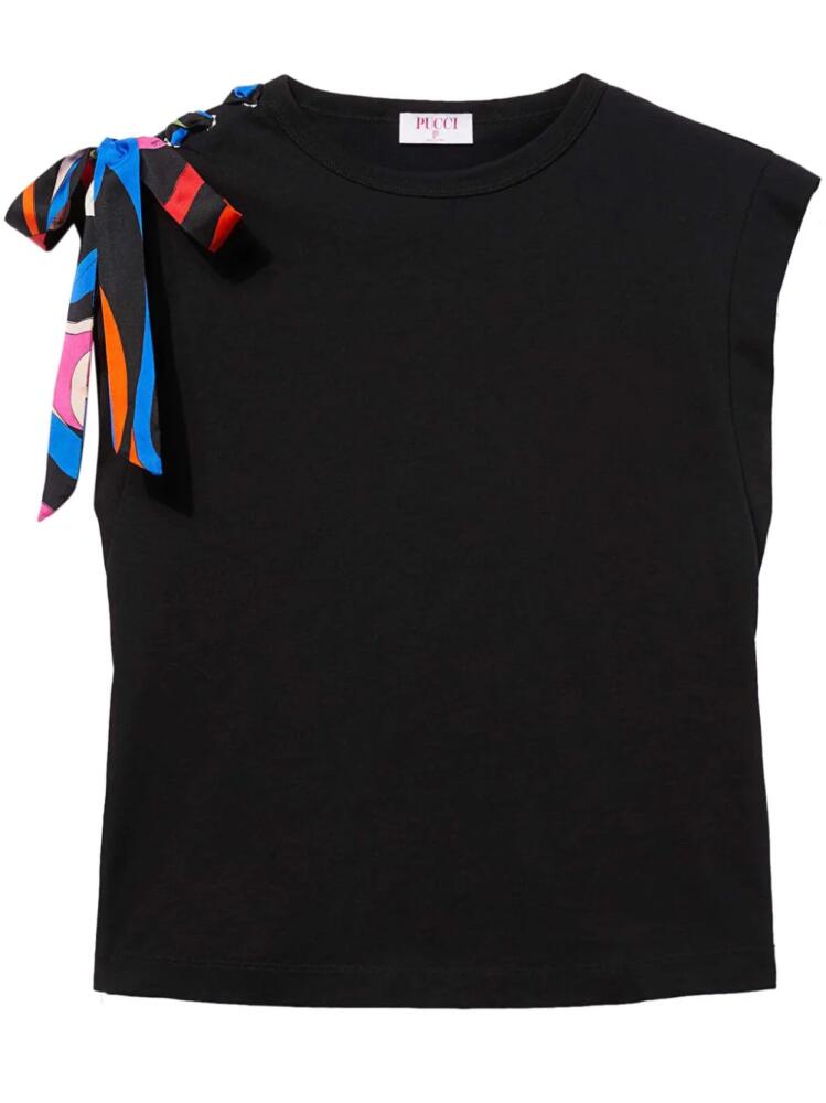 PUCCI ribbon cotton T-shirt - Black Cover