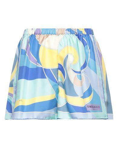 Pucci Woman Shorts & Bermuda Shorts Sky blue Silk Cover