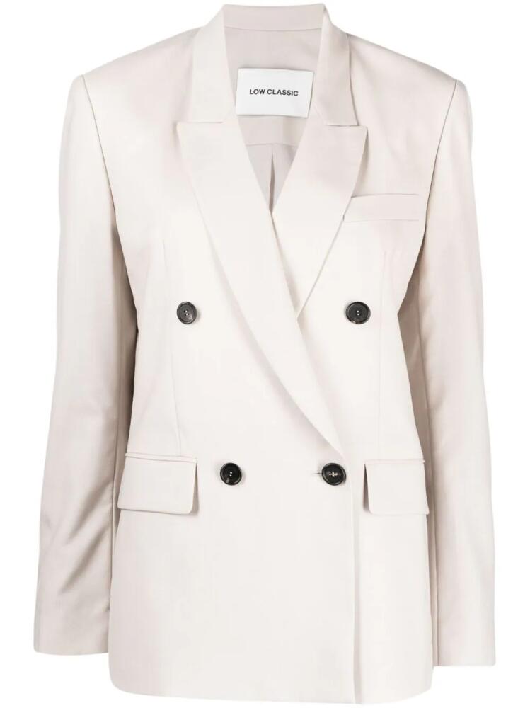 Low Classic double-breasted wool blazer - Neutrals Cover