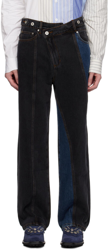 Feng Chen Wang Black Irregular Waistband Jeans Cover