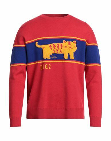 Dsquared2 Man Sweater Red Cotton Cover