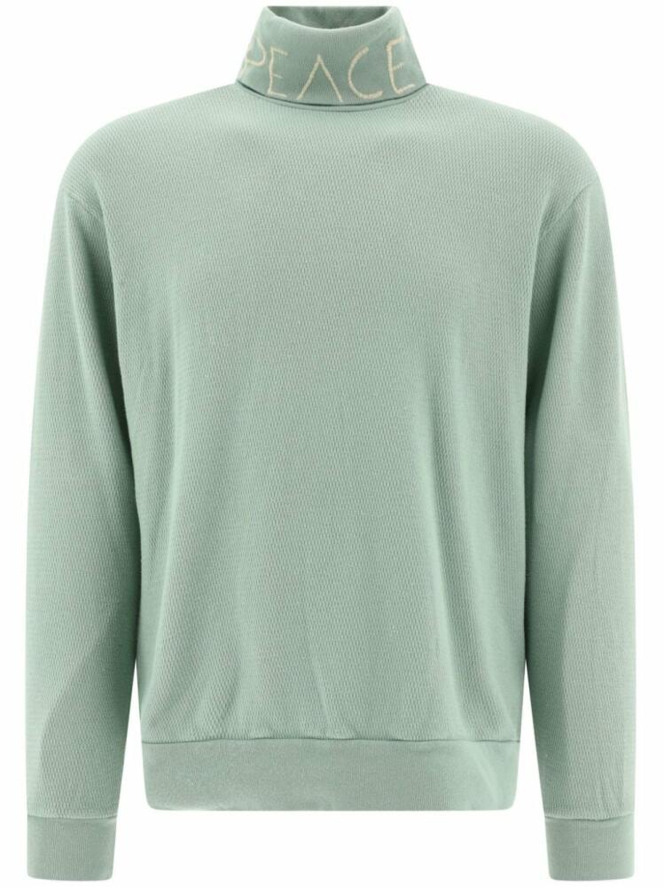 KAPITAL embroidered-motif cotton jumper - Green Cover