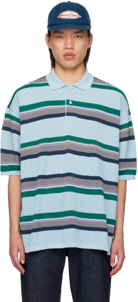 nanamica Blue Stripe Polo Cover