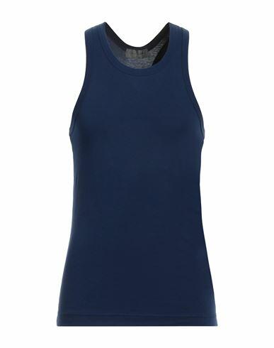 Yohji Yamamoto Man Tank top Navy blue Cotton Cover