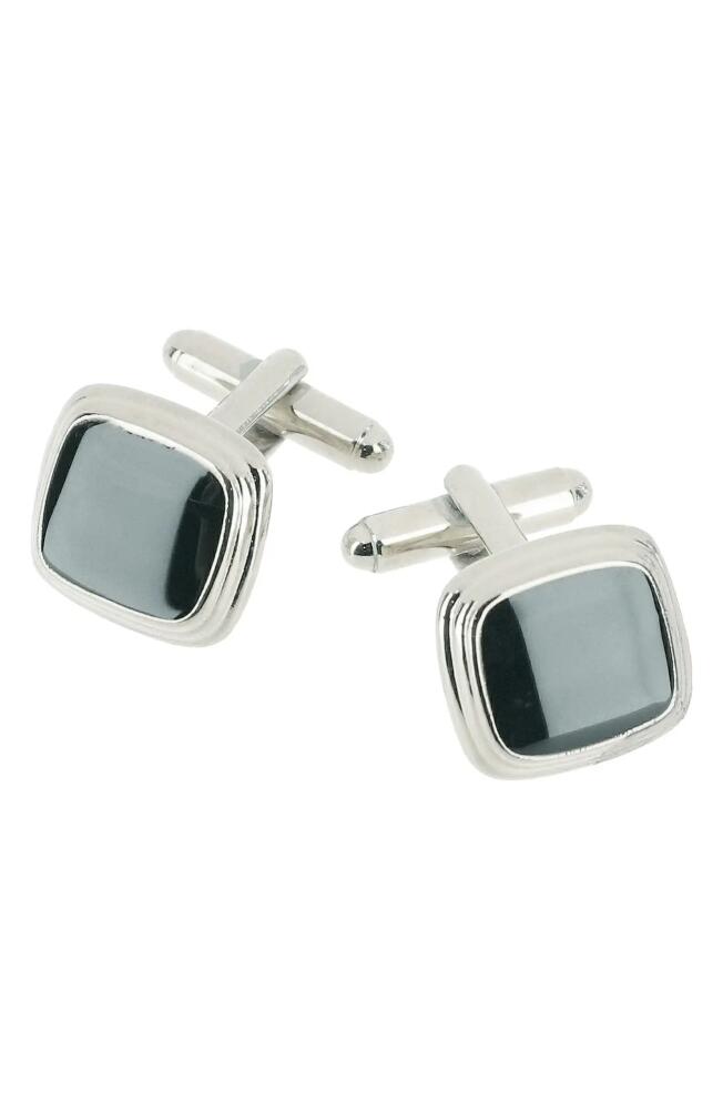 Trafalgar Black Onyx Cuff Links in Silver Cover