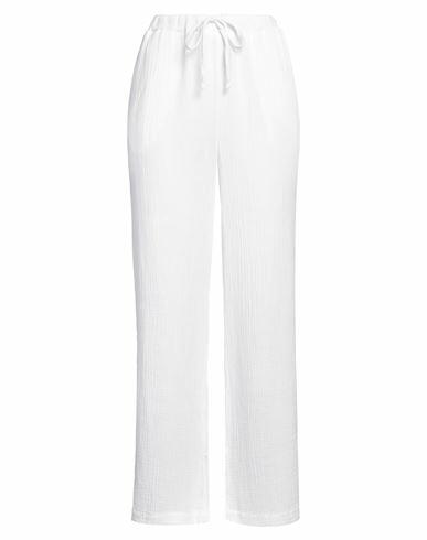 Bella Dahl Woman Pants White Silk, Cotton, Tencel Cover