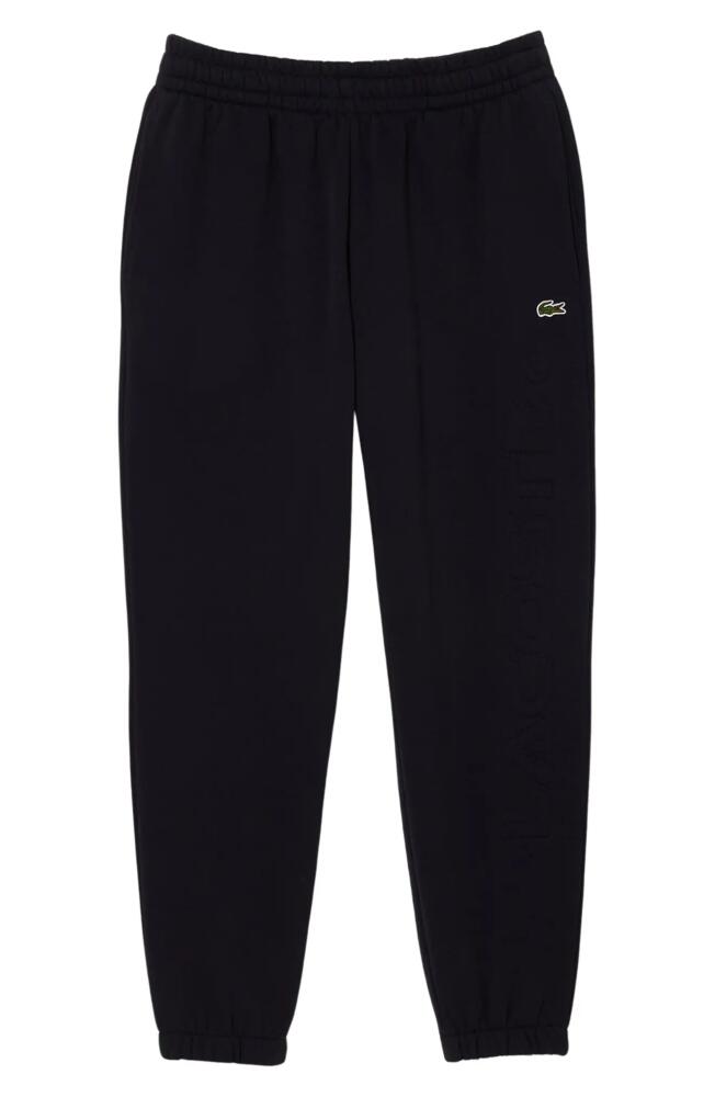 Lacoste Logo Embossed Sweatpants in Blue Abimes Cover