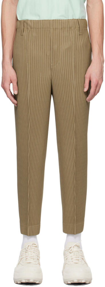 HOMME PLISSÉ ISSEY MIYAKE Beige Compleat Trousers Cover