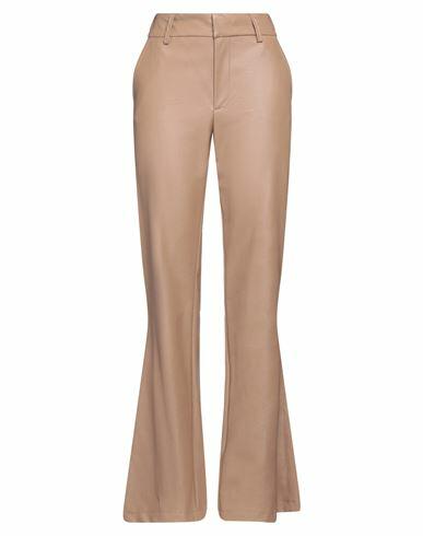 Soallure Woman Pants Light brown Polyester, Polyurethane Cover