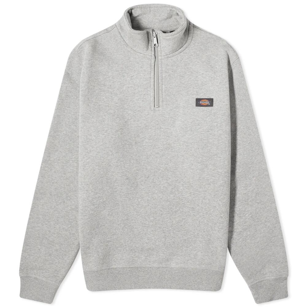 Dickies Men's Oakport Half Zip Sweat in Grey Melange Cover