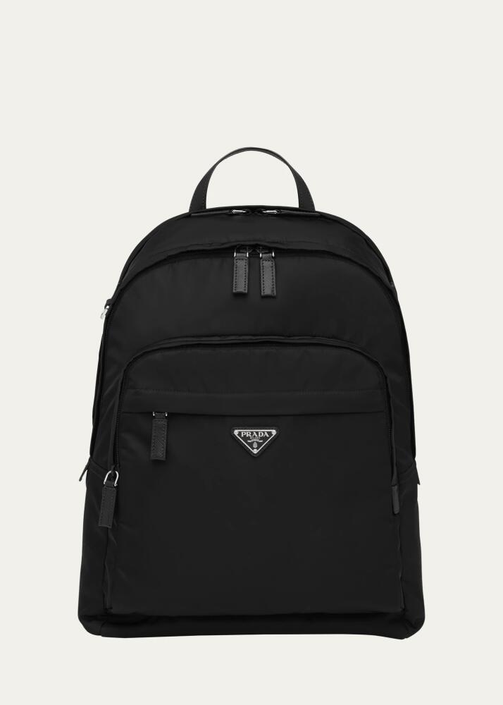 Prada Men's Triangle Logo Nylon Backpack Cover