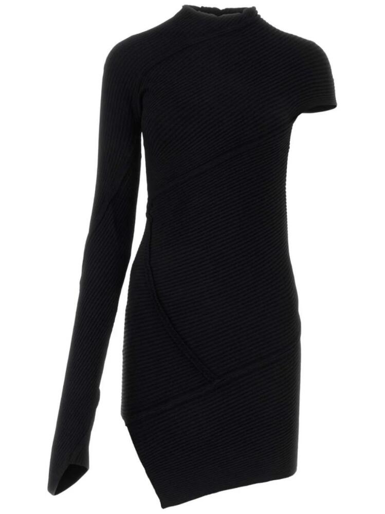 Balenciaga asymmetric-sleeves mini dress - Black Cover