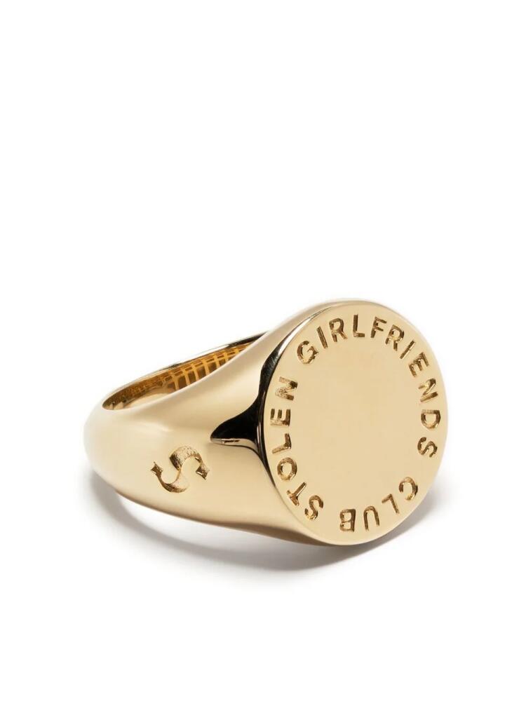 Stolen Girlfriends Club Text Logo Sovereign gold ring Cover