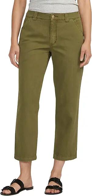 Jag Jeans Chino Tailored Crop Pant (Moss) Women's Dress Pants Cover