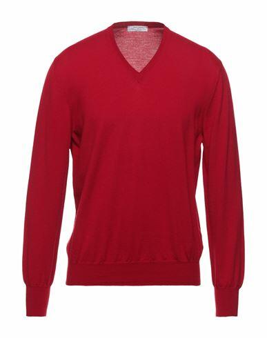 Gran Sasso Man Sweater Red Virgin Wool Cover