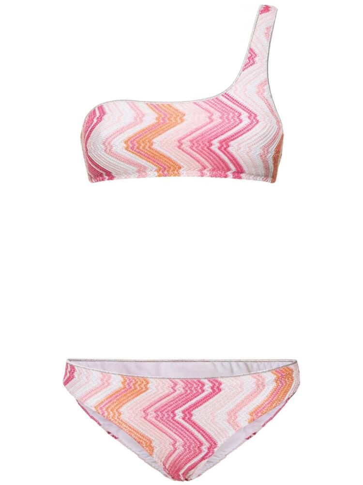 MISSONI Lurex Printed One Shoulder Bikini Set Cover