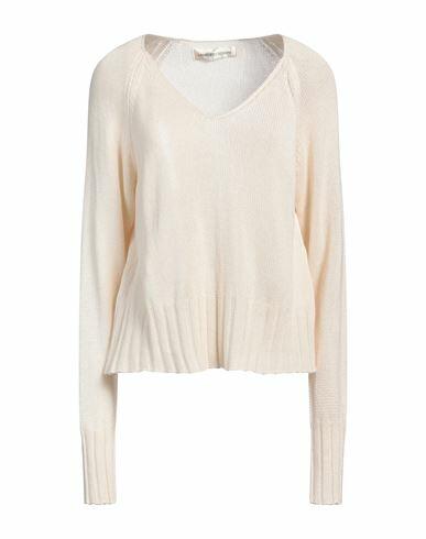 Lamberto Losani Woman Sweater Ivory Silk, Cashmere Cover