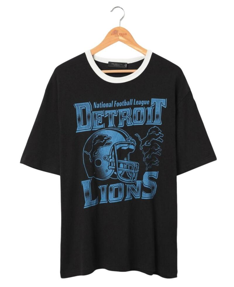 Junk Food Clothing Unisex Nfl Detroit Lions Oversized Ringer Tee Cover