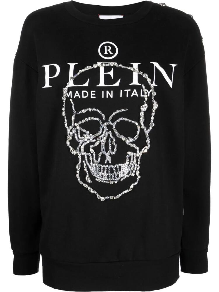 Philipp Plein crystal-embellished long-sleeve sweatshirt - Black Cover