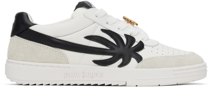 Palm Angels White & Black Palm Beach University Sneakers Cover