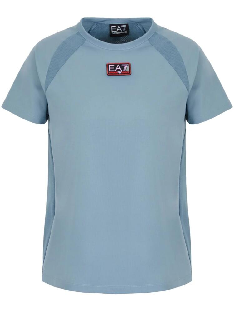 Ea7 Emporio Armani logo-appliqué short-sleeve T-shirt - Blue Cover