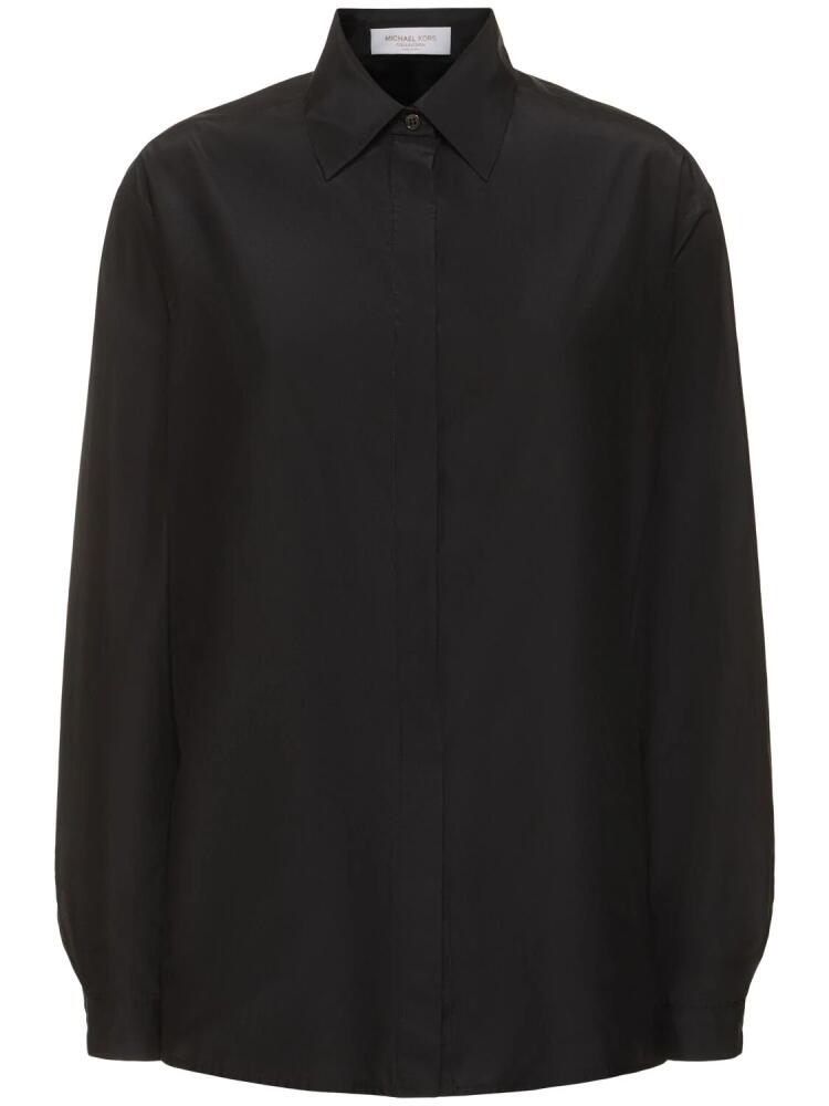 MICHAEL KORS COLLECTION Silk & Cotton Taffeta Shirt Cover