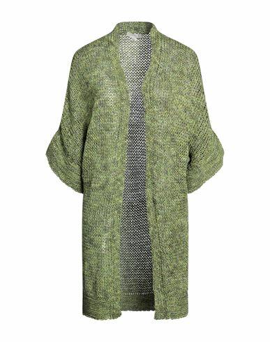 Crossley Woman Cardigan Green Cotton Cover