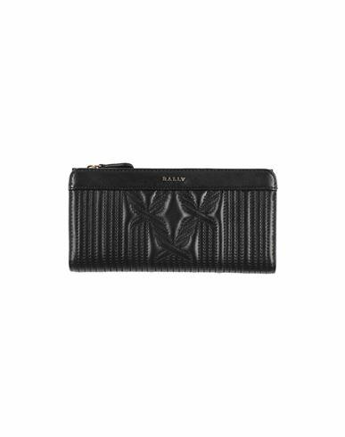 Bally Woman Wallet Black Sheepskin Cover