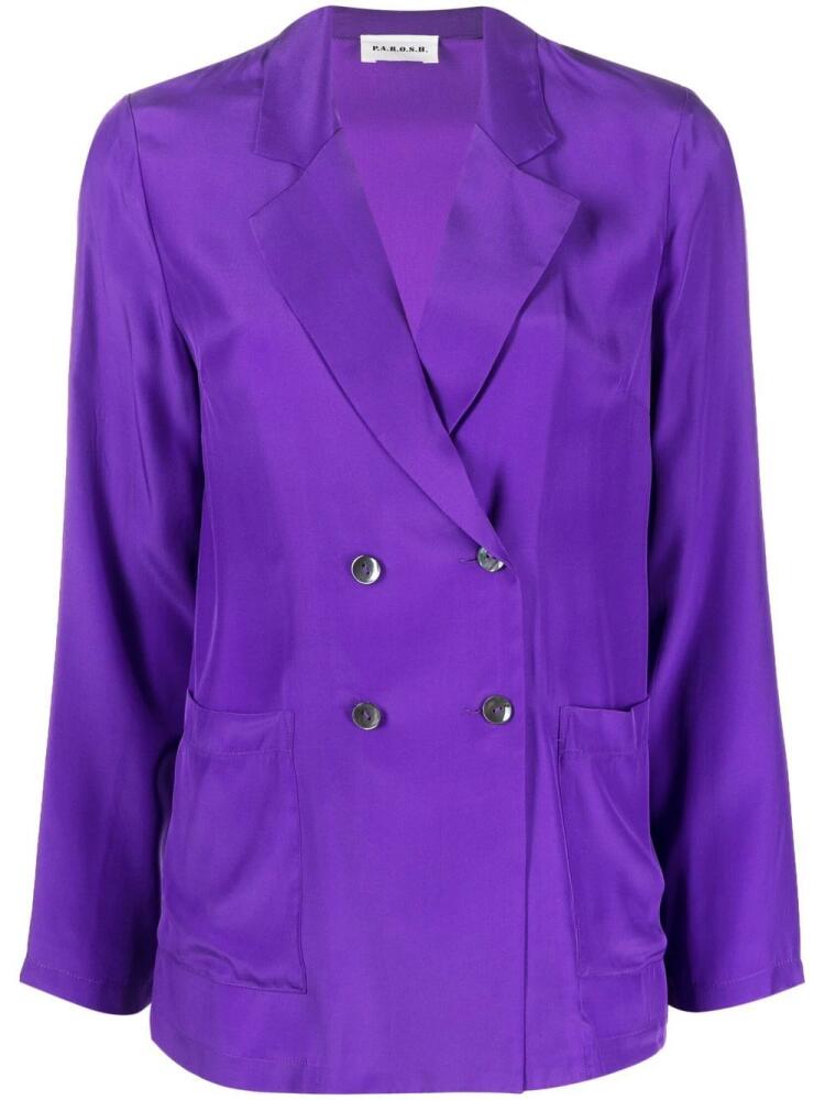 P.A.R.O.S.H. Sofia double-breasted blazer - Purple Cover