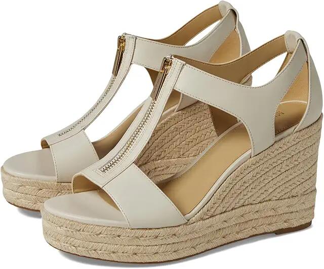 MICHAEL Michael Kors Berkley Mid Wedge (Light Cream) Women's Shoes Cover