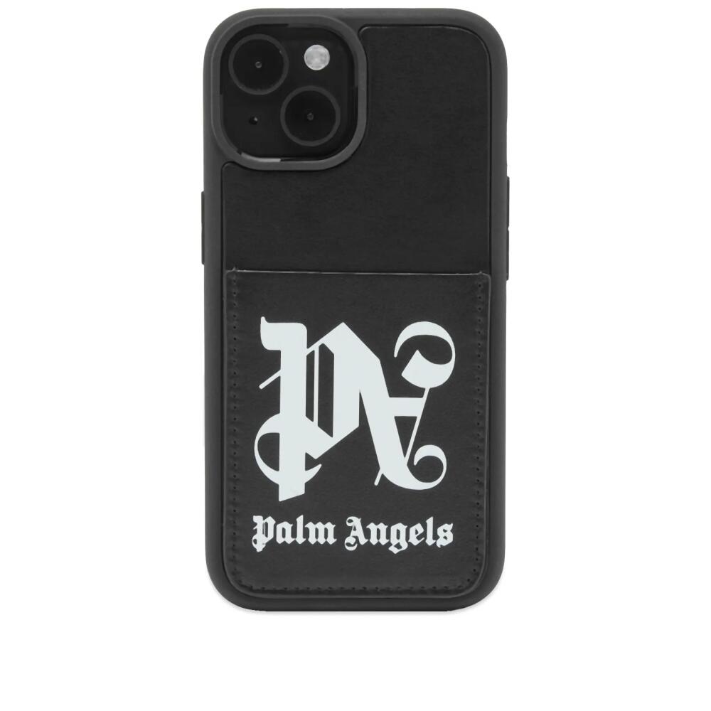 Palm Angels Men's Monogram 15 iPhone Case in Black Cover