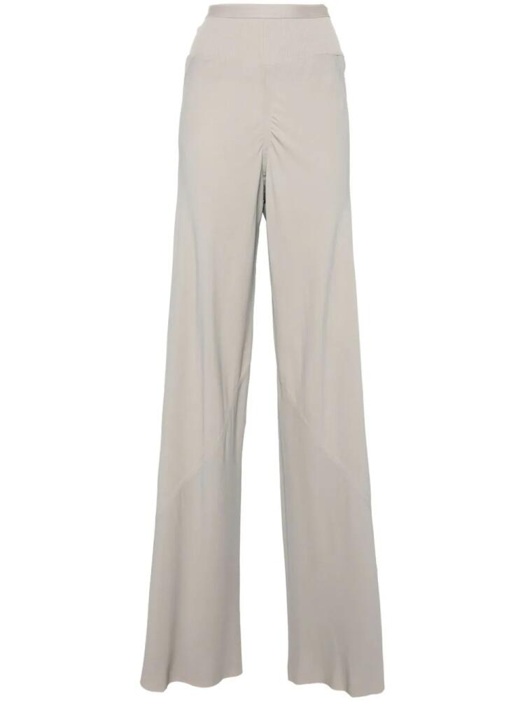 Rick Owens ribbed-waistband wide-leg trousers - Neutrals Cover