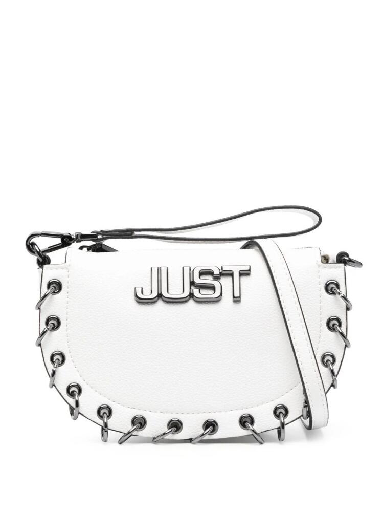 Just Cavalli logo plaque cross body bag - White Cover