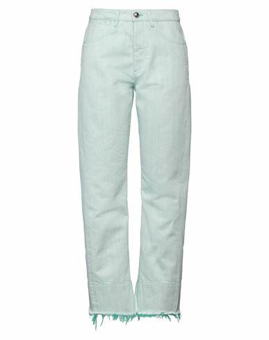 Jil Sander Woman Jeans Light green Cotton Cover