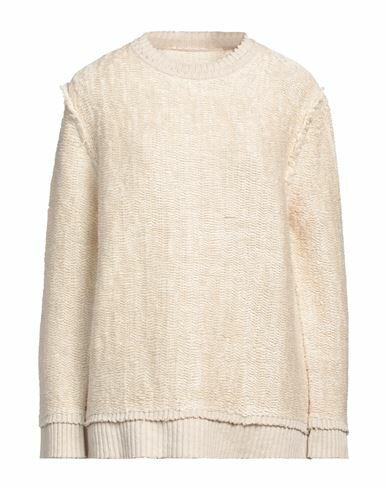 Maison Margiela Woman Sweater Ivory Hemp, Cotton Cover