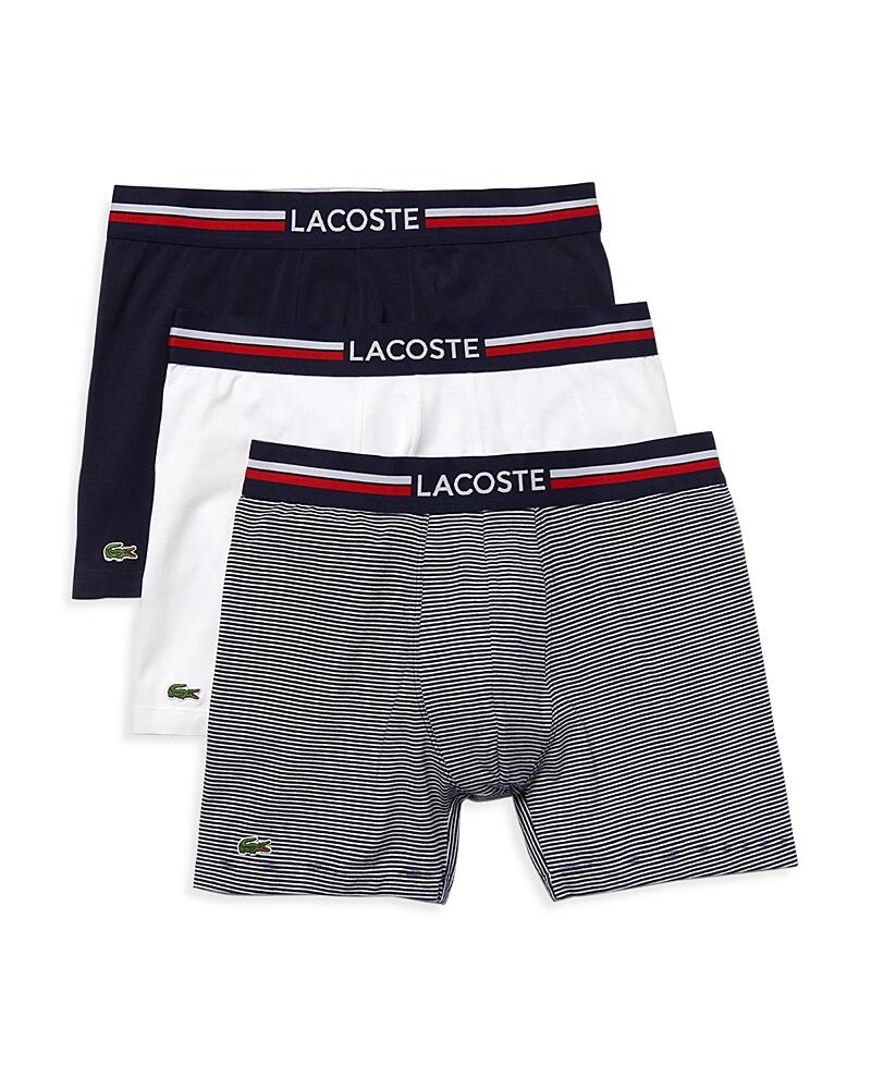 Lacoste Cotton Stretch Jersey Long Boxer Briefs, Pack of 3 Cover