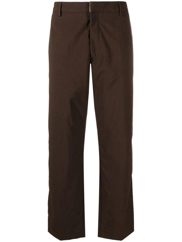 There Was One concealed-fastening straight-leg trousers - Brown Cover