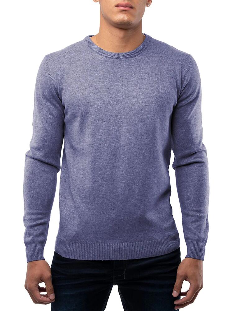 X Ray Men's Slubbed Crewneck Sweater - Purple Cover