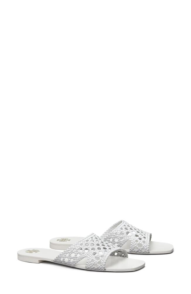 Tory Burch Woven Slide Sandal in Purity Cover