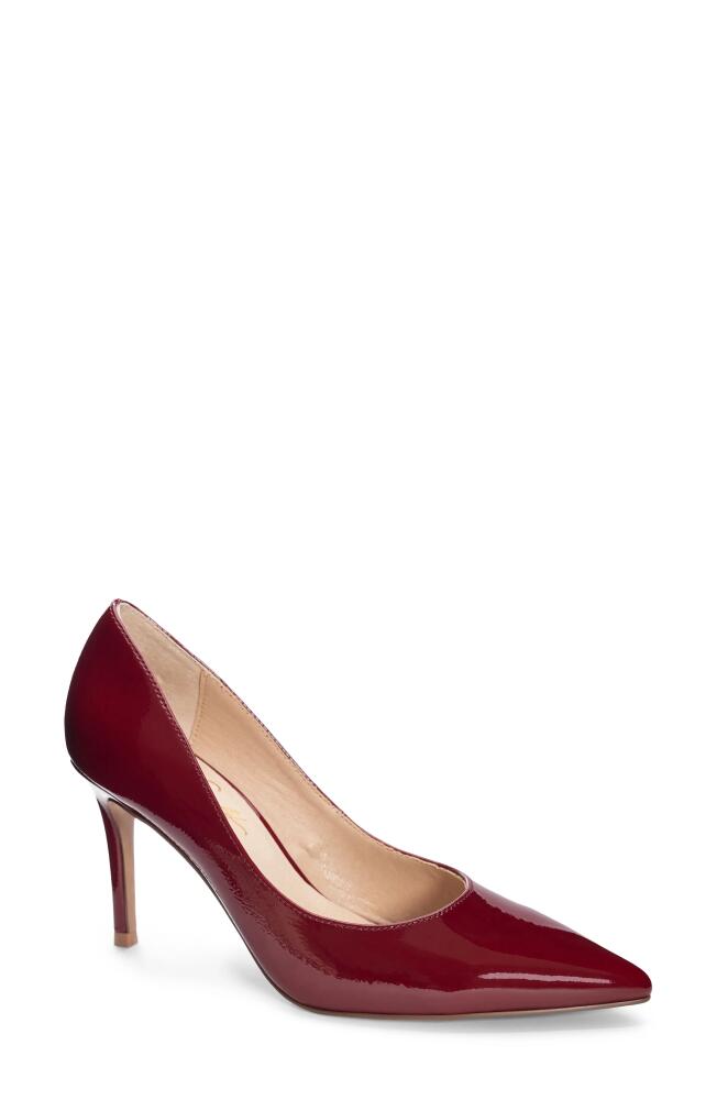 42 Gold Rafee Liquid Patent Pointed Toe Pump in Red Cover