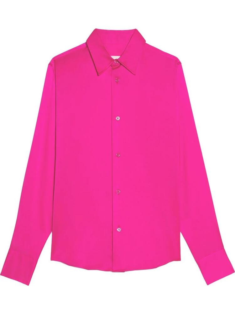 AMI Paris long-sleeved silk shirt - Pink Cover