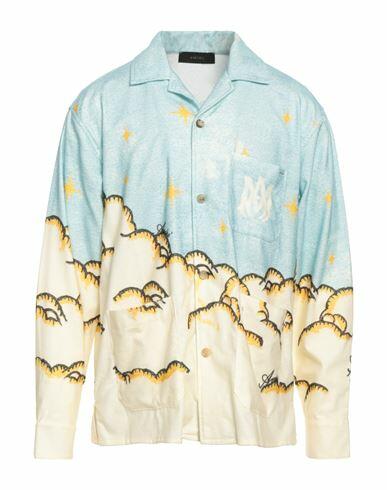 Amiri Man Shirt Sky blue Cotton Cover