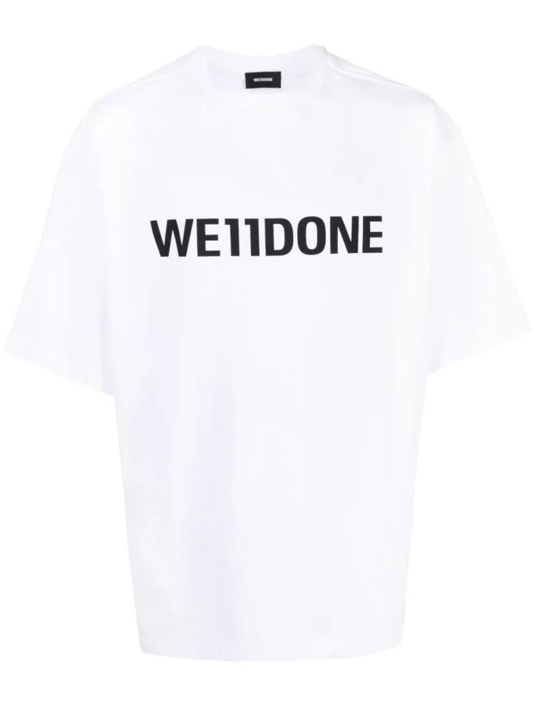 We11done logo-print cotton T-shirt - White Cover